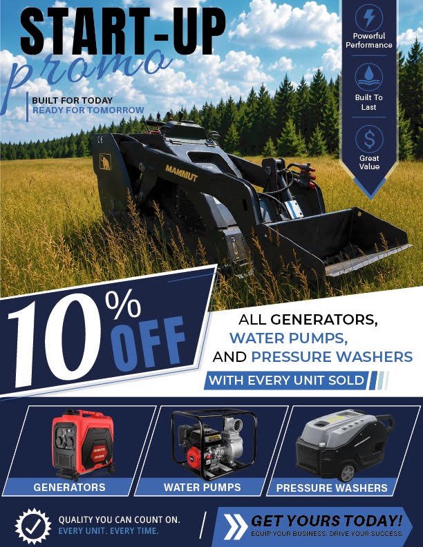 Mi Mammut Start-Up Promo - 10% off all generators and water pumps with every unit sold